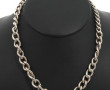 Collier maille gourmette en chute en arg