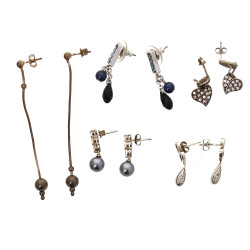 Lot de 5 paires de BO : 4 en argent, la 