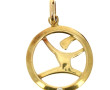 Pendentif en or 14 carats serti d'un pet