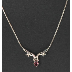 Collier en argent 835ème serti d'un stra