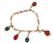 Bracelet fantaisie en métal doré agrémen
