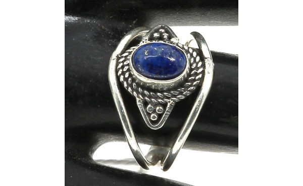 Bague en argent 925ème sertie d'un lapis