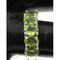 Bague jonc en argent 925ème sertie de 5 