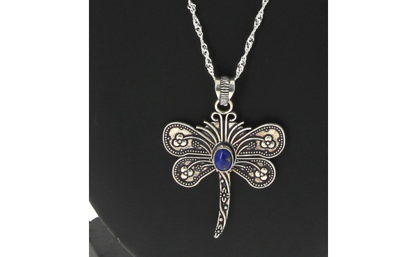 Pendentif libellule en argent 925ème et 