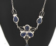 Collier en argent 925ème et cabochons po
