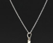 Pendentif en argent et motif façon opale