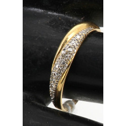 Bague jonc deux ors 18 carats (750ème), 