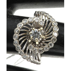 Bague style tourbillon en or 18 carats s