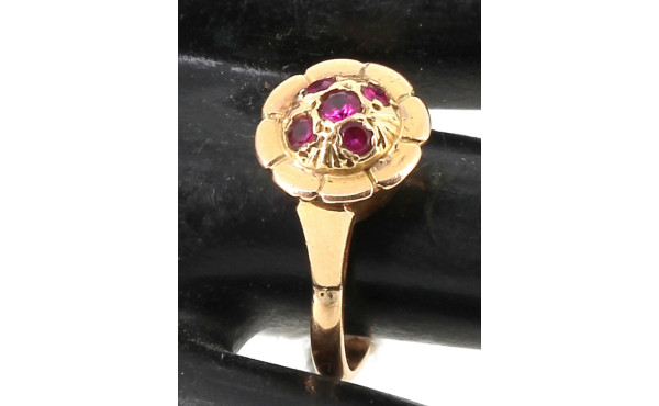 Bague ancienne en or jaune 18 carats, po