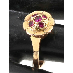 Bague ancienne en or jaune 18 carats, po