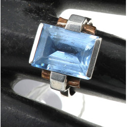 Bague ancienne en argent style ART DECO,