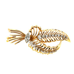 Broche en jaune 18 carats, poinçon tête 