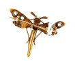 Ravissante broche ancienne en or 18 cara