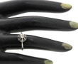 Bague solitaire diamant en or gris 18 ca