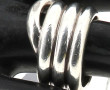 Bague jonc large en argent, poids 13,80 
