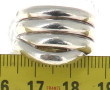 Bague jonc large en argent, poids 13,80 