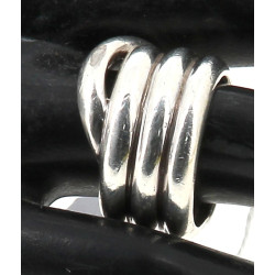 Bague jonc large en argent, poids 13,80 