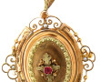 Broche-pendentif en or jaune 18 carats, 