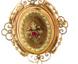 Broche-pendentif en or jaune 18 carats, 