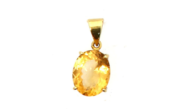 Pendentif en or jaune 18 carats sertie d