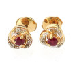 Paire de puces d'oreilles en or jaune 18