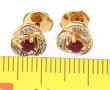 Paire de puces d'oreilles en or jaune 18
