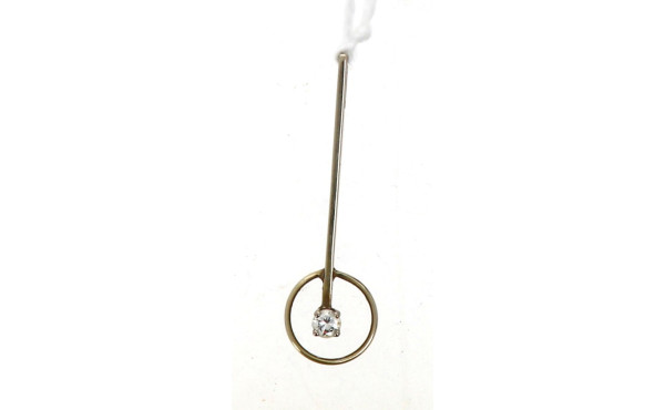 Pendentif de ligne design en or gris 18 