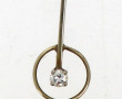 Pendentif de ligne design en or gris 18 
