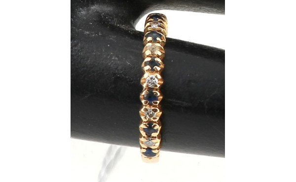 Demi alliance en or jaune 18 carats, ser