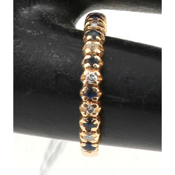 Demi alliance en or jaune 18 carats, ser