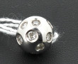 Pendentif sphérique en or gris 18 carats