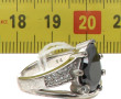 Bague en argent 925ème sertie d'un stras