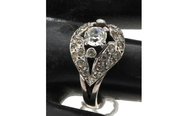Bague ancienne en argent, poinçonnée, se