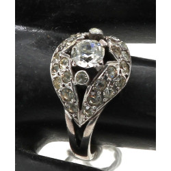 Bague ancienne en argent, poinçonnée, se