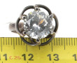 Bague en argent 925ème, sertie d'une pie