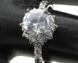 Bague en argent 925ème, style solitaire,