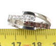 Bague jonc en argent 925ème, sertie de 2