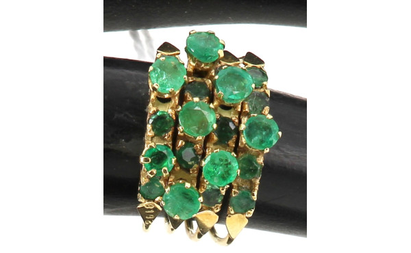 Bague en or jaune formée de 4 anneaux se