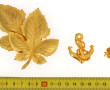 Importante broche feuillagée en métal do