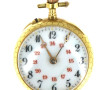 Petite montre de col en or jaune 18 cara
