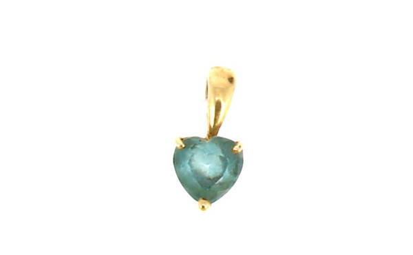 Petit pendentif coeur en or jaune 18 car
