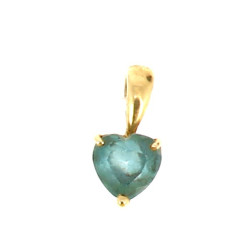 Petit pendentif coeur en or jaune 18 car