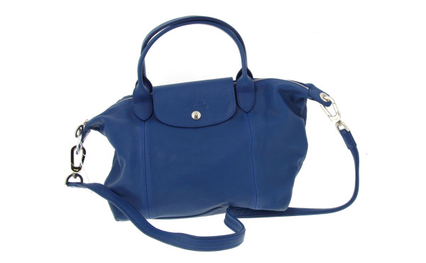 LONGCHAMPS - Sac de dame en cuir bleu ro