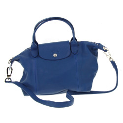 LONGCHAMPS - Sac de dame en cuir bleu ro