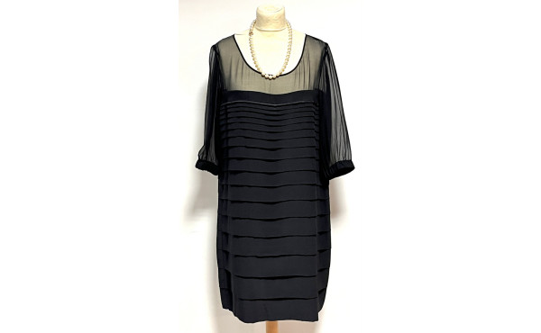 GERARD DAREL - Robe noire en soie, taill