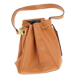LANCASTER - Sac seau couleur camel en cu