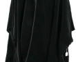 Cape en velours noir avec pressions