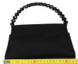 Sac de soirée D.SWAROVSKI en satin noir,