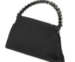 Sac de soirée D.SWAROVSKI en satin noir,