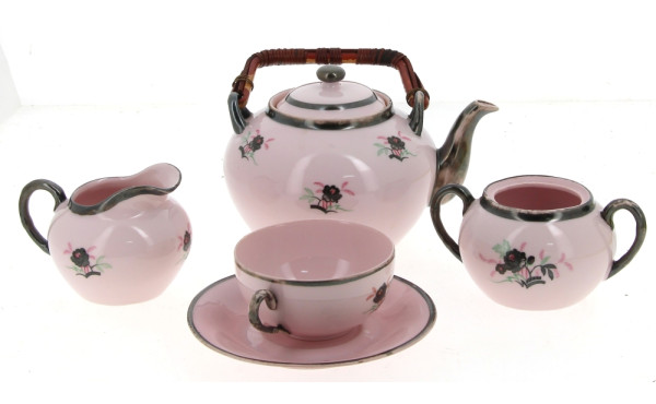 Service à thé vers 1925 en porcelaine ro